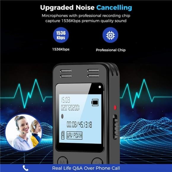 32GB Digital Voice Recorder for Lectures Meetings - EVIDA 2324 Hours Voice - Picture 6 of 6